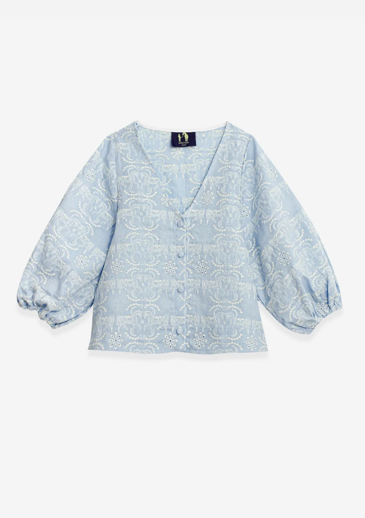 Alma Linen Blouse | Embroidered Linen