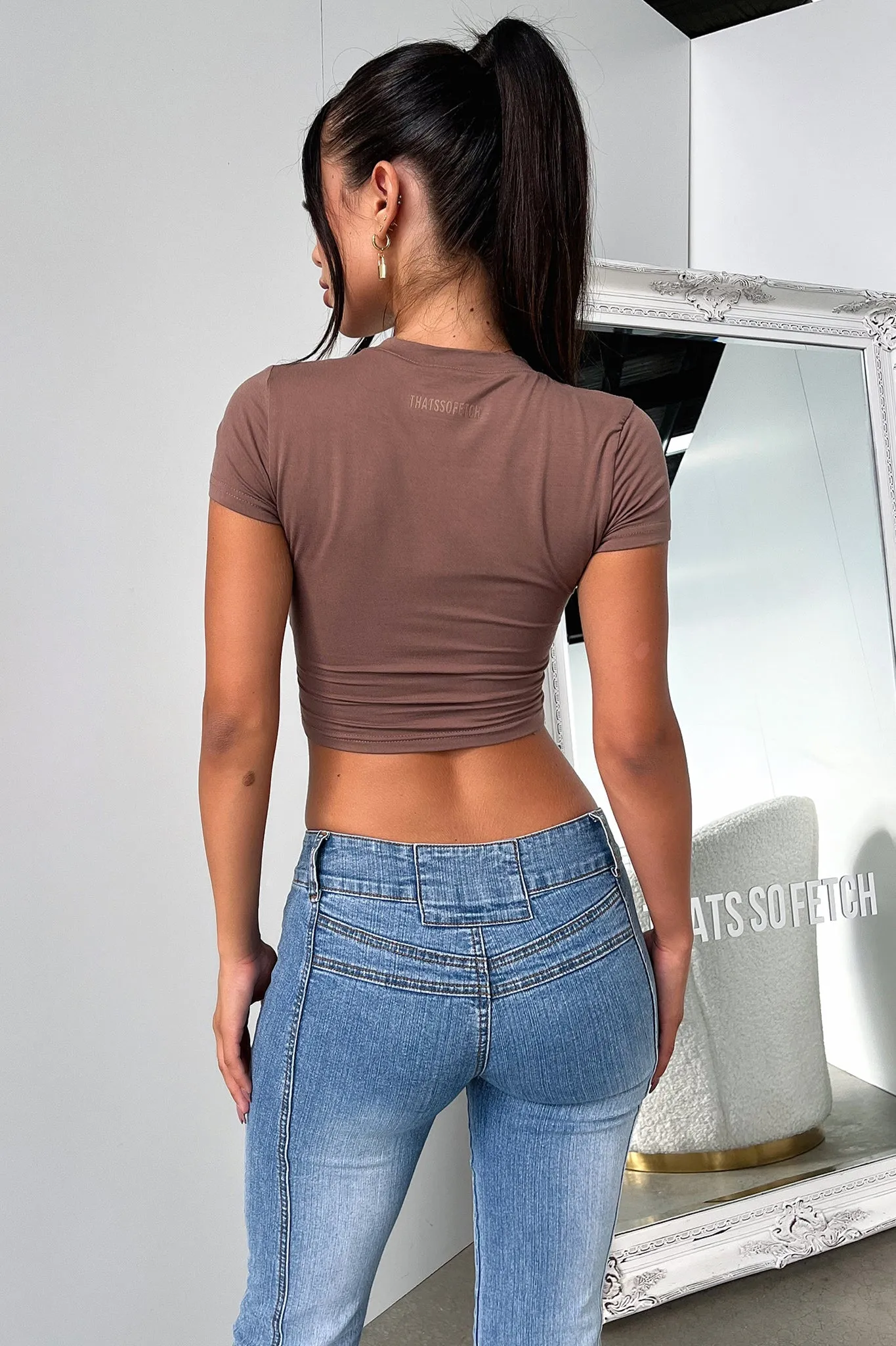 Amos Short Sleeve Baby Tee - Brown