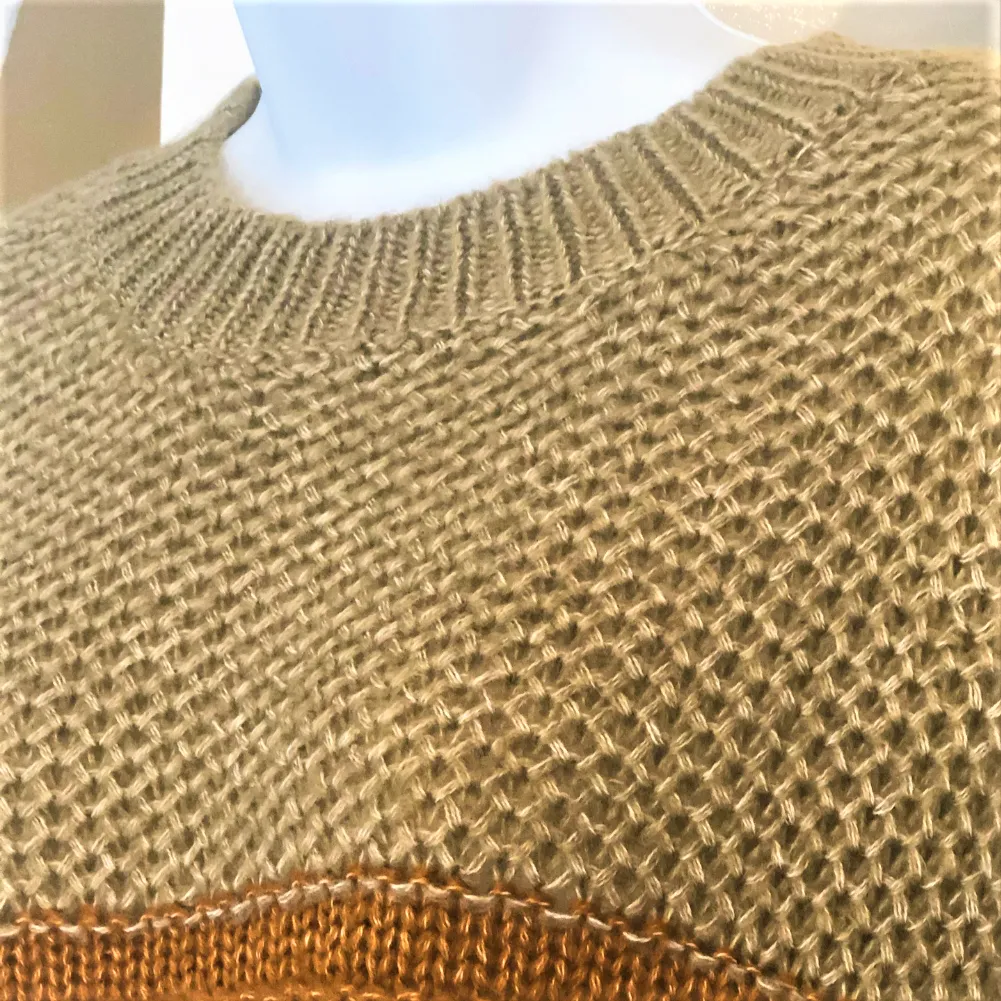 AUTUMN WINTER COLOR BLOCK KNIT SWEATER