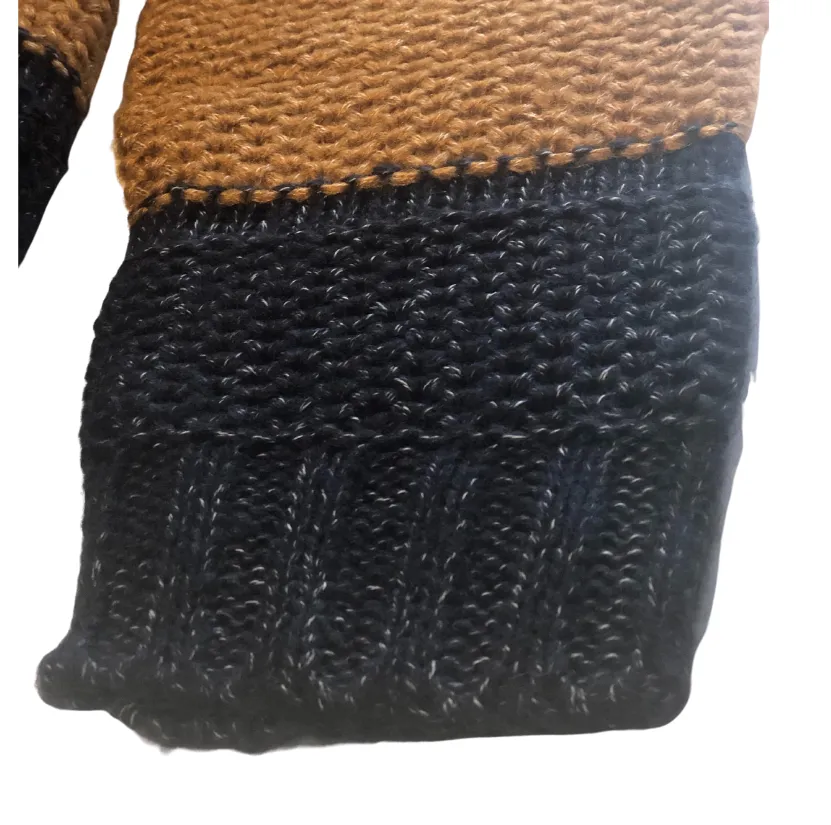 AUTUMN WINTER COLOR BLOCK KNIT SWEATER