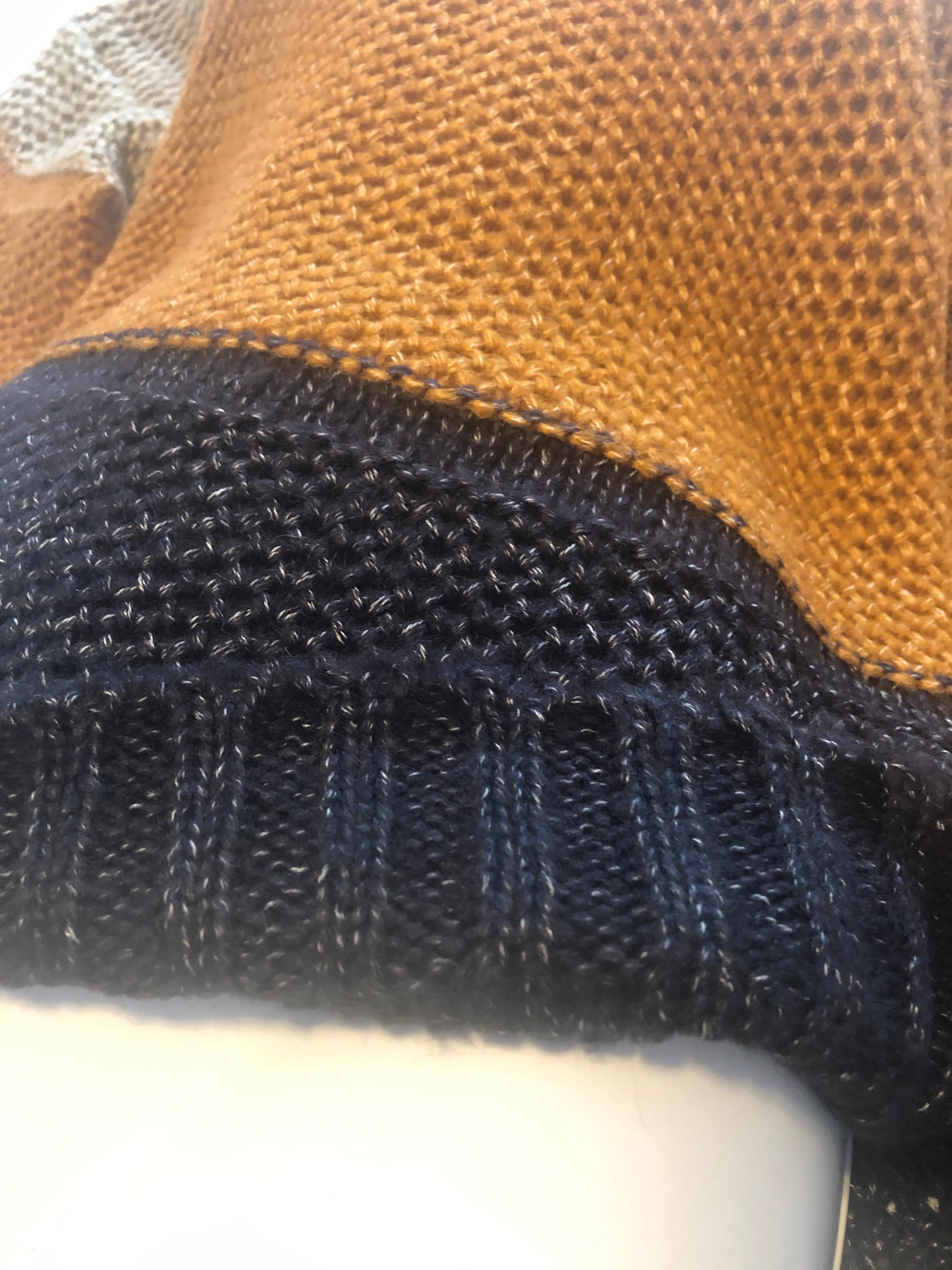 AUTUMN WINTER COLOR BLOCK KNIT SWEATER