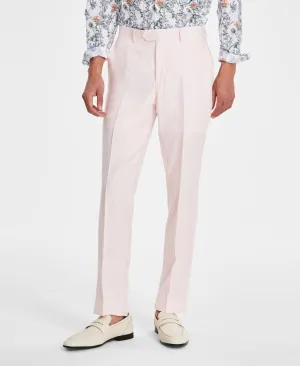 Bar Iii Mens Slim fit Dress Pants 32 / 30 Pink Solid