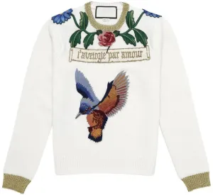 Bird Applique Knit Sweater
