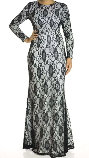 Black Elegance Lace Maxi dress