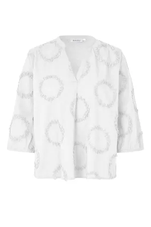 Bogdana Applique Blouse - Jet Stream