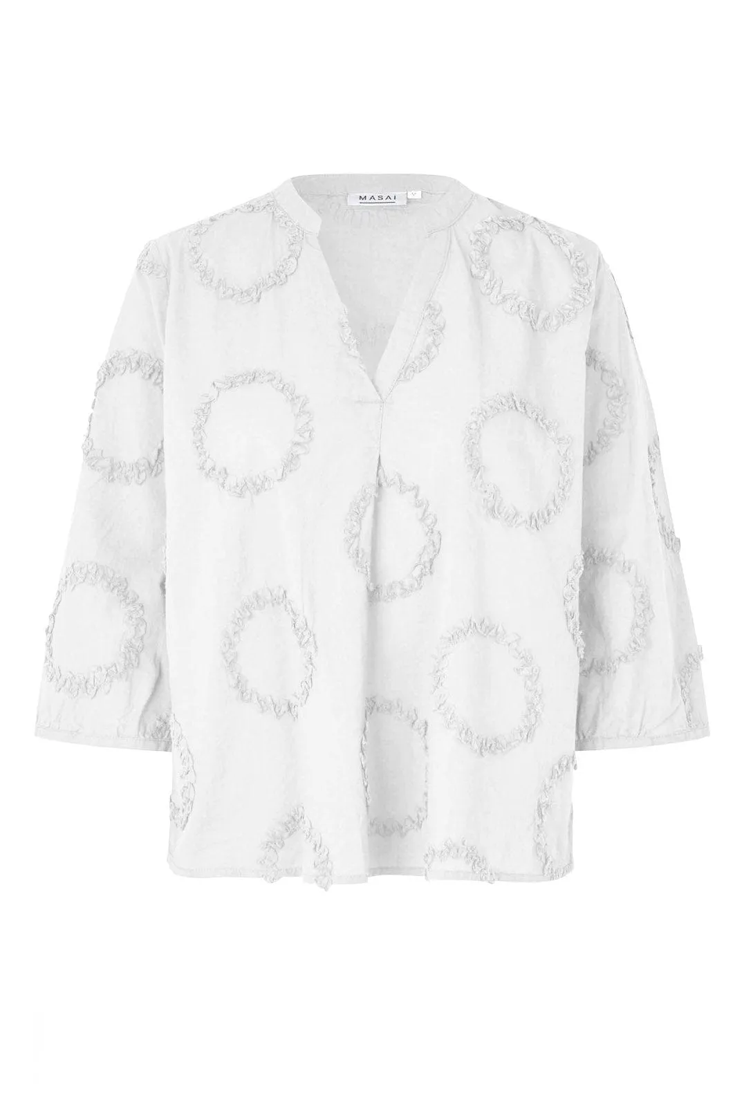 Bogdana Applique Blouse - Jet Stream