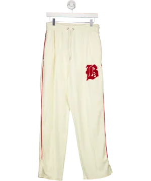 boohooMan Cream Relaxed Fit Towelling Joggers UK S