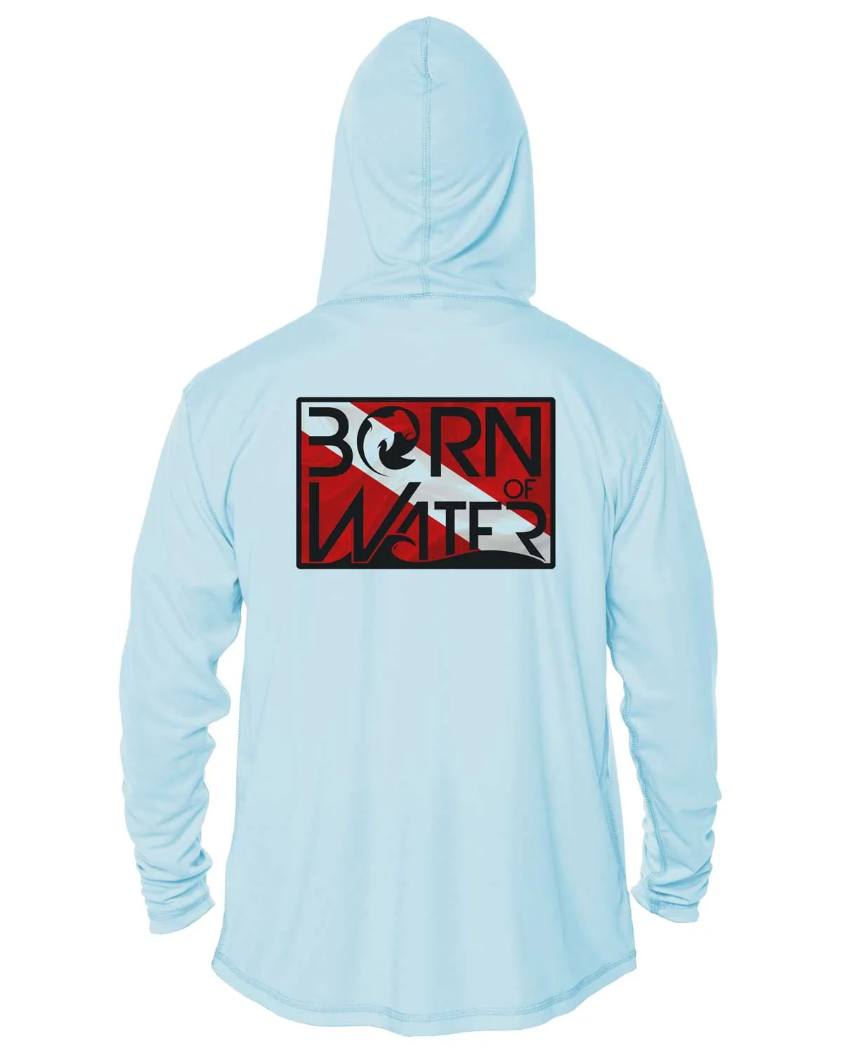 Circling Hammerhead Dive Flag UV/UPF 50  Long Sleeve Hoodie