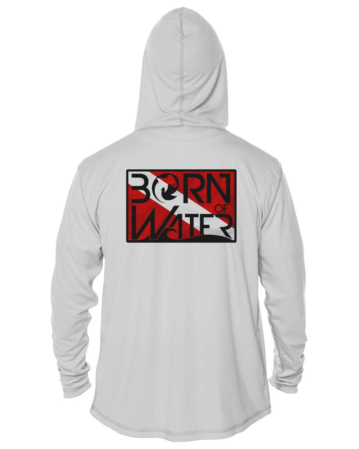 Circling Hammerhead Dive Flag UV/UPF 50  Long Sleeve Hoodie