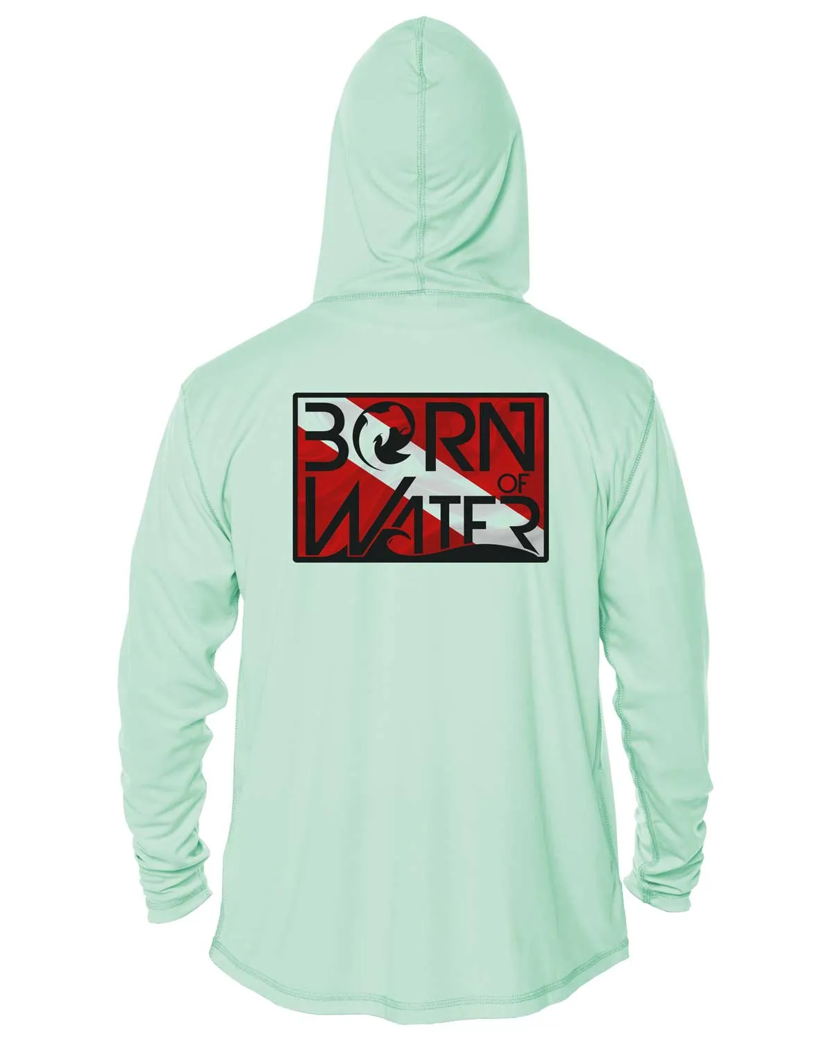 Circling Hammerhead Dive Flag UV/UPF 50  Long Sleeve Hoodie