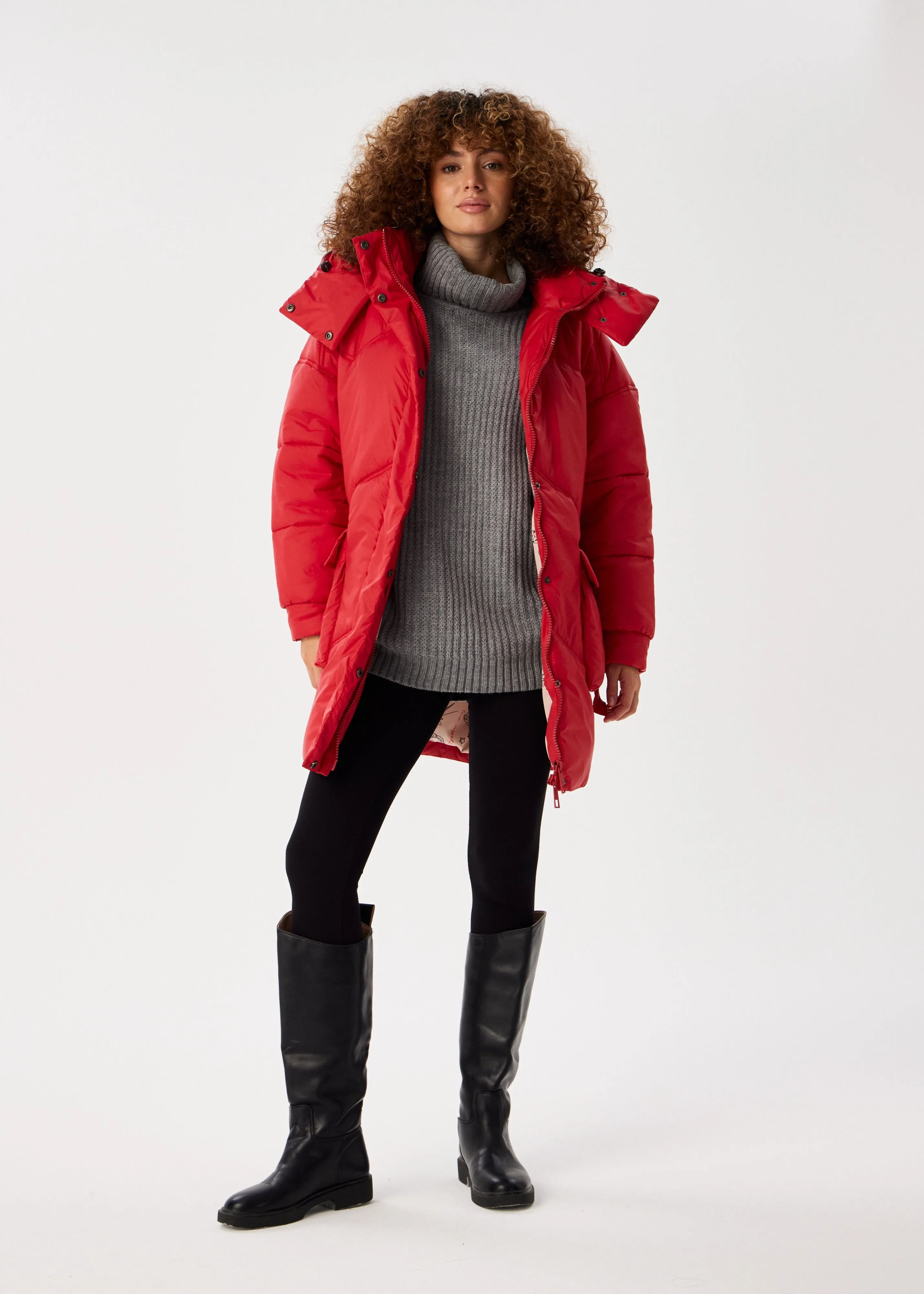 Classic Red Puffer Jacket for Women  Trendy & Warm Designs