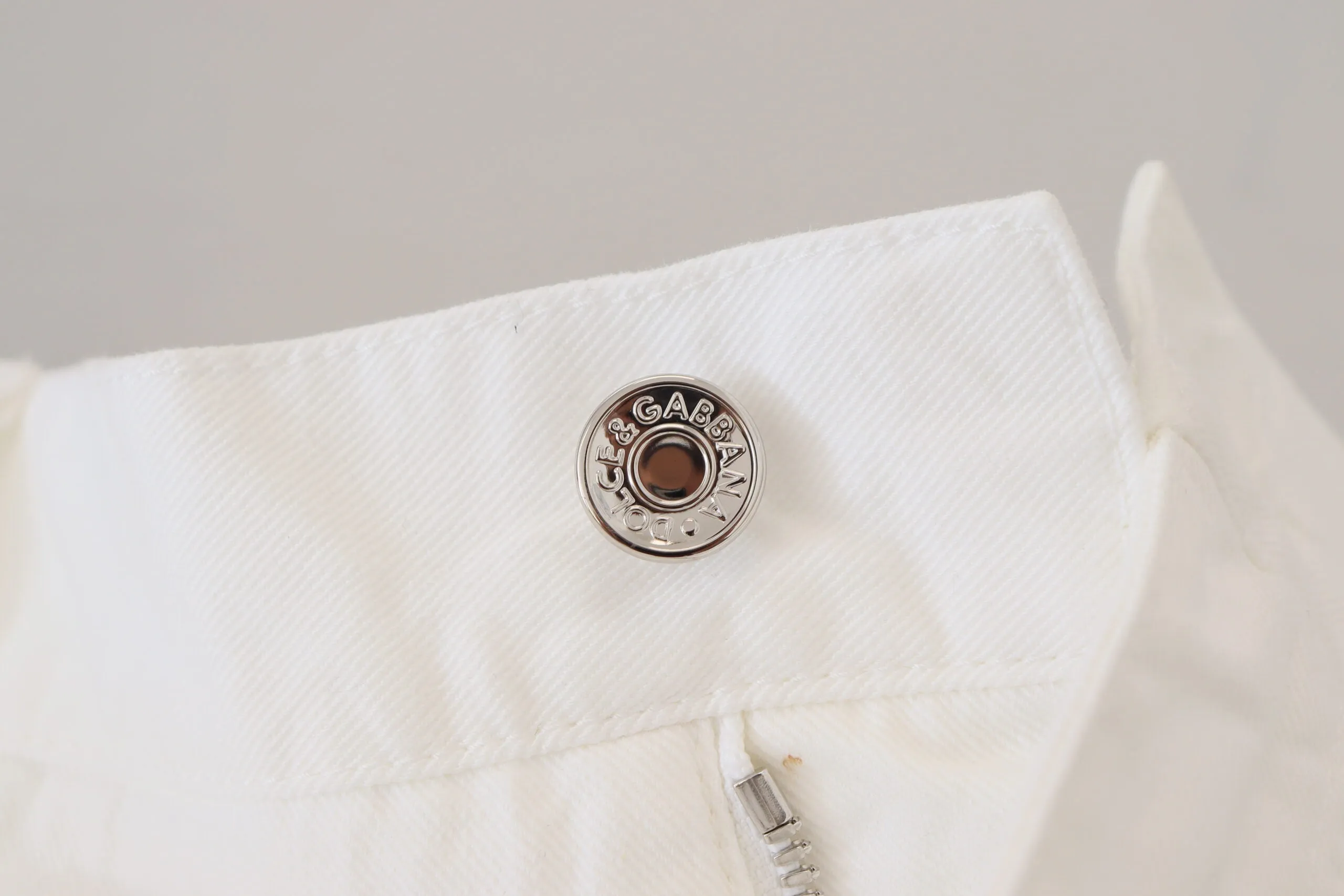 Dolce & Gabbana Elegant White Cotton Denim Jeans