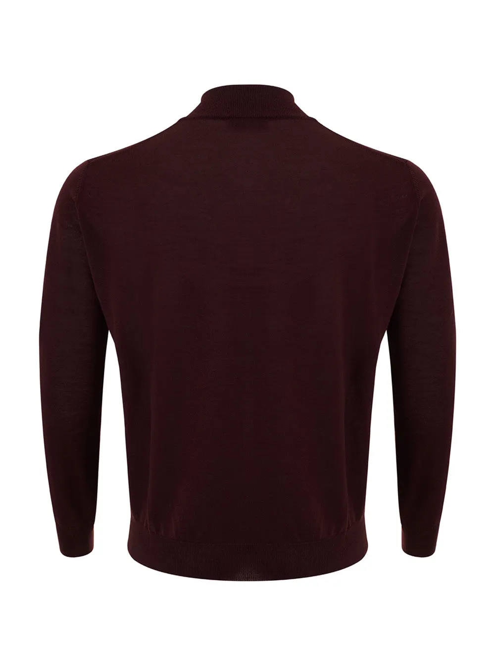 FERRANTE Elegant Red Purple Wool Turtleneck Jumper
