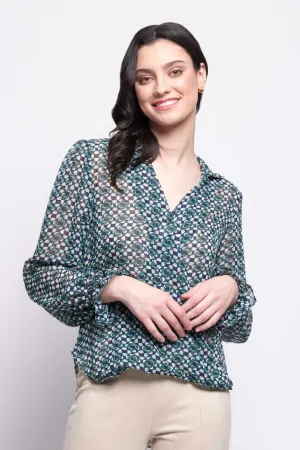 GALA TWIST BLOUSE  - MOD GEO