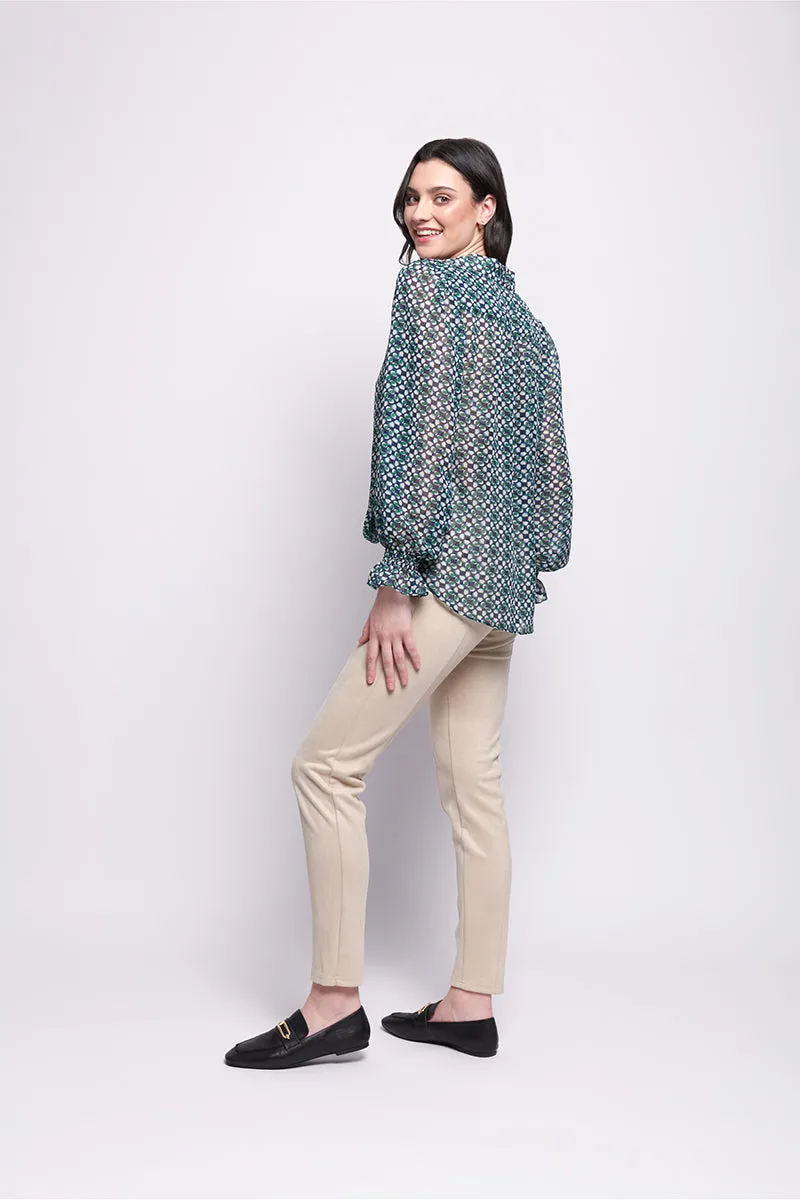 GALA TWIST BLOUSE  - MOD GEO