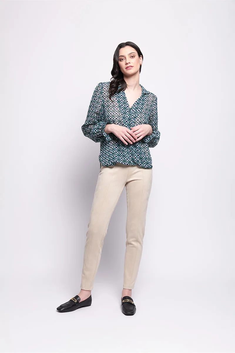 GALA TWIST BLOUSE  - MOD GEO