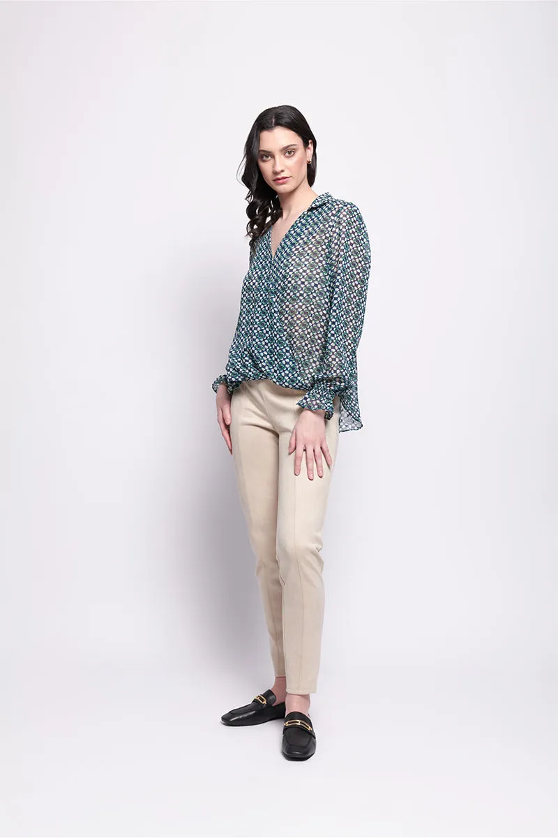 GALA TWIST BLOUSE  - MOD GEO