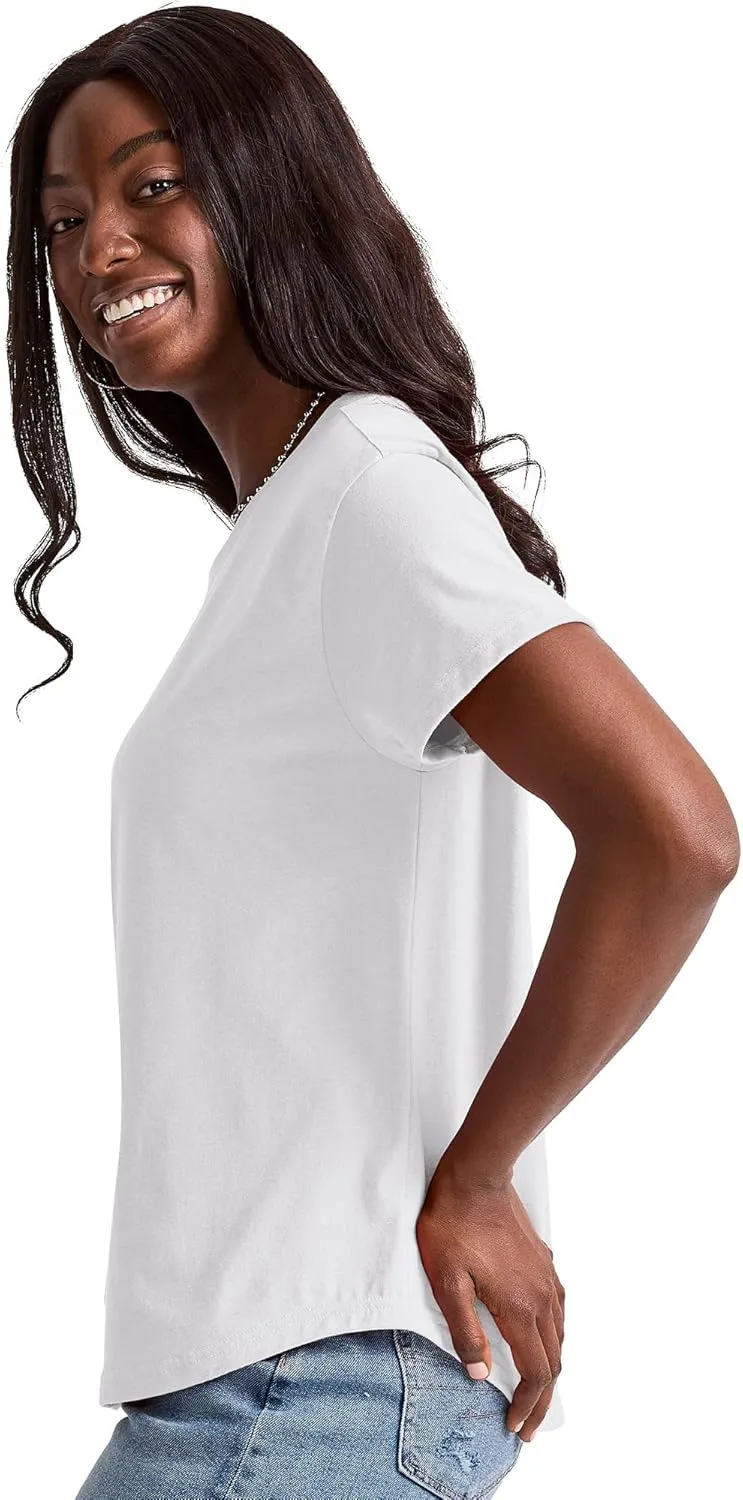 Hanes Women's Tri-Blend Relaxed Fit T-Shirt, Oversized Lightweight Tee, Available in Plus Size