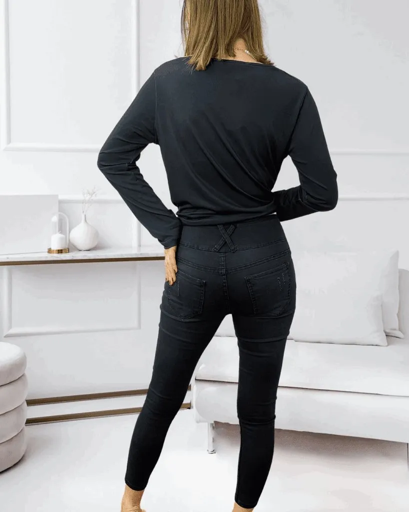 High Waist Lycra Jeans