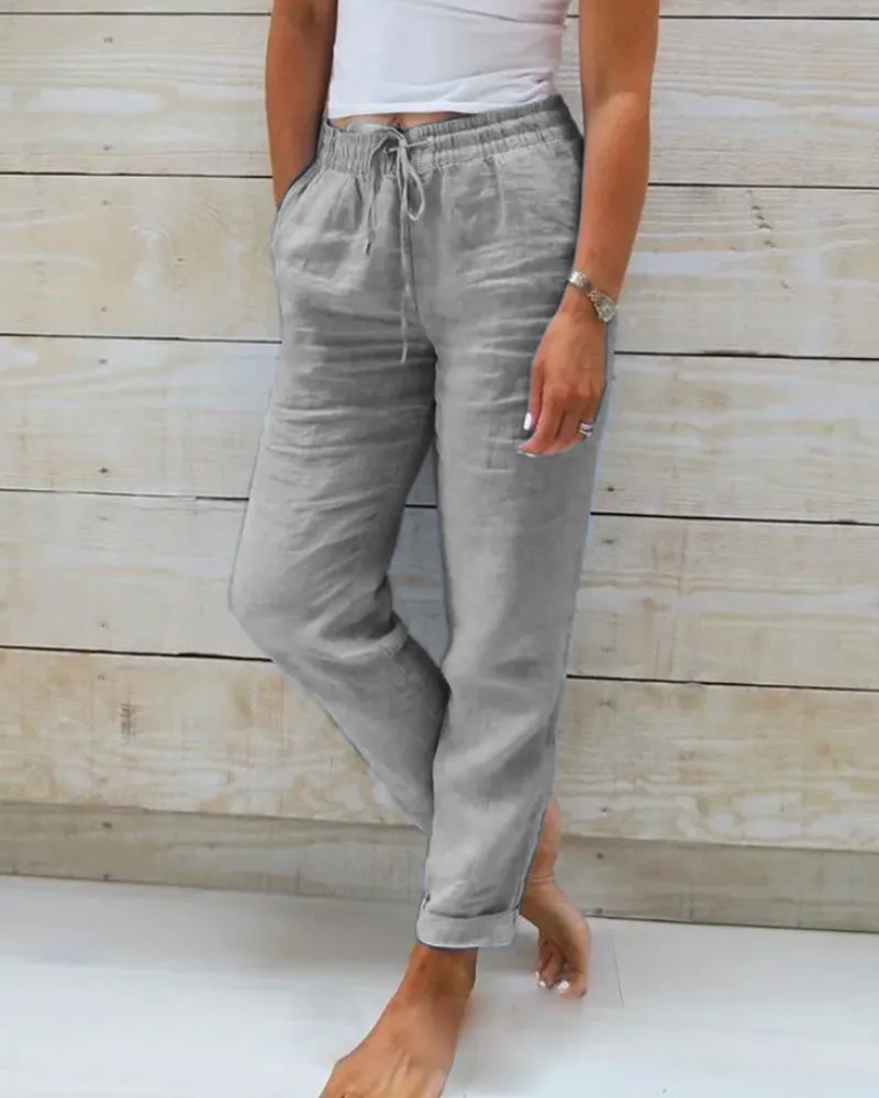Isla | Relaxed Fit Linen Joggers