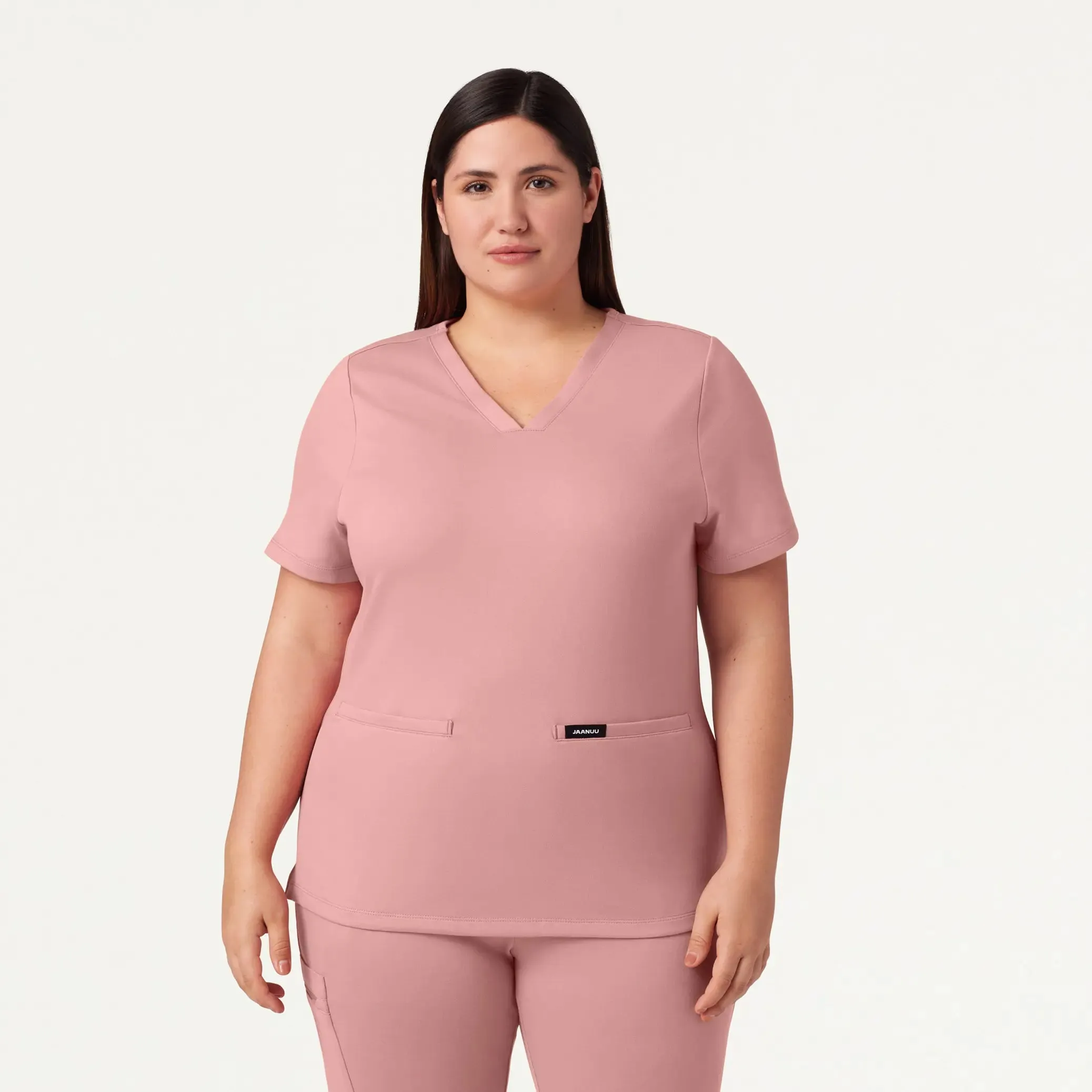 Jaanuu Women's Cesi Slim ULTRAsoft Scrub Top - Mauve