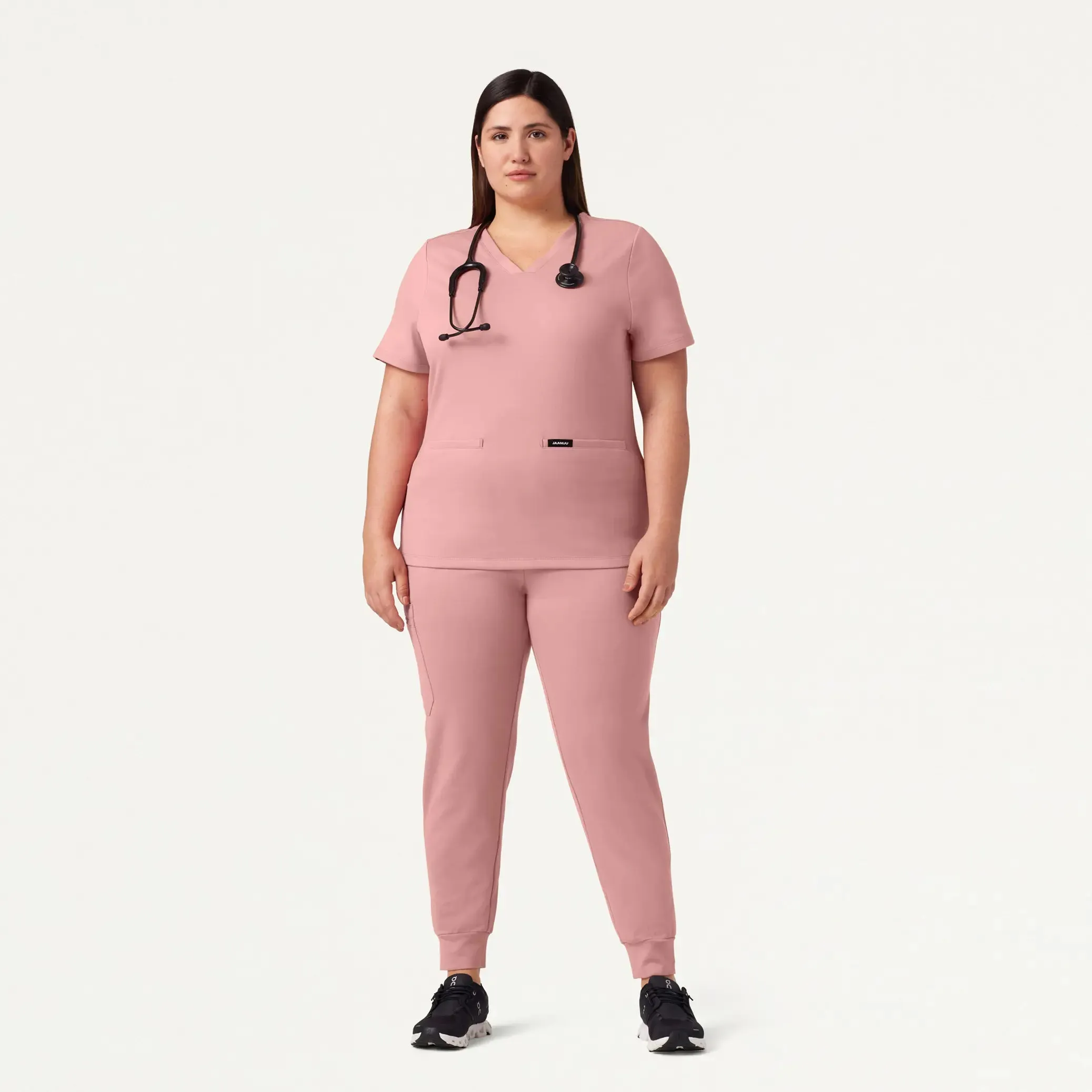 Jaanuu Women's Cesi Slim ULTRAsoft Scrub Top - Mauve