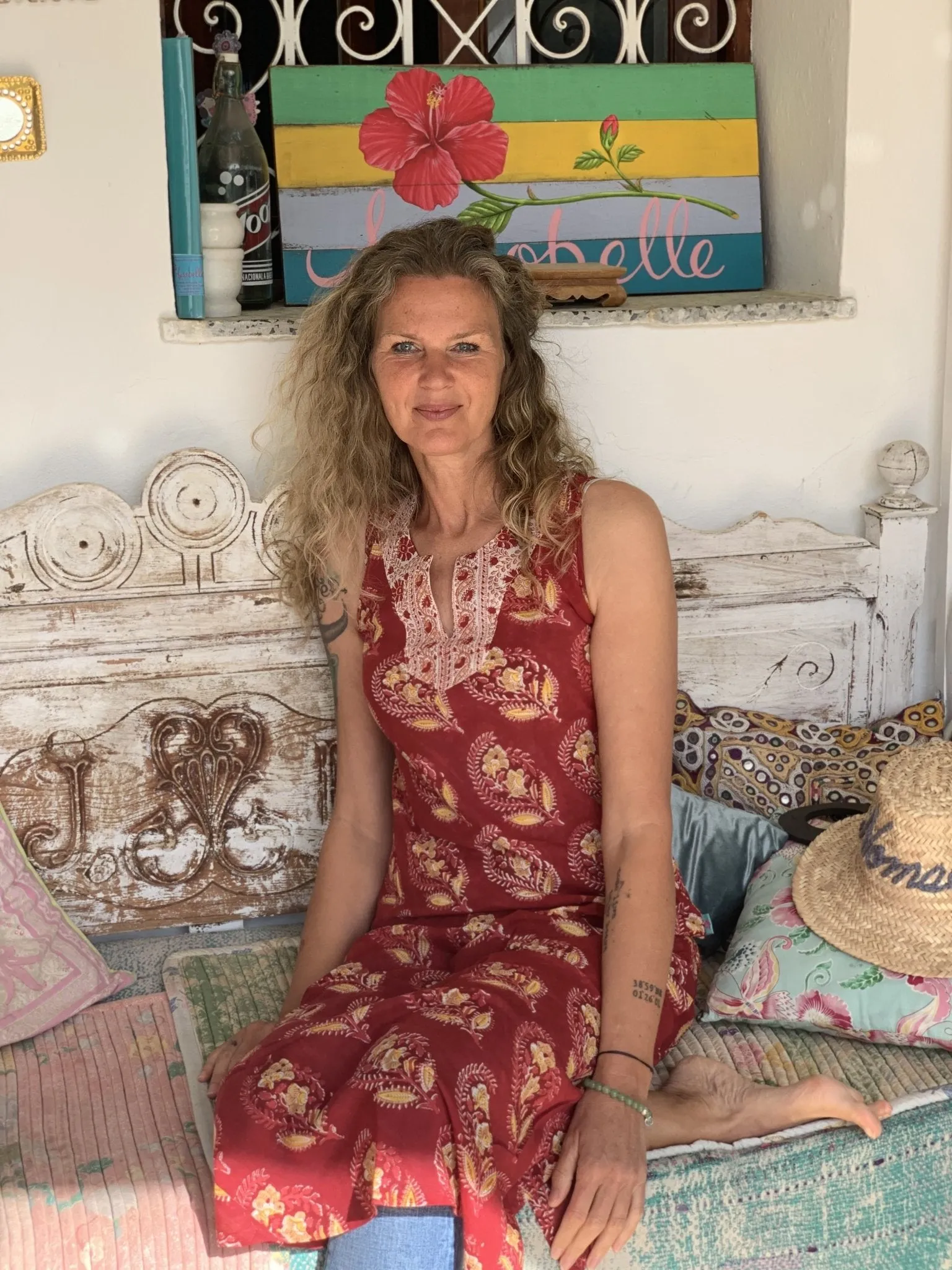 Jaipur Kaftan sleeveless rouge maxi long