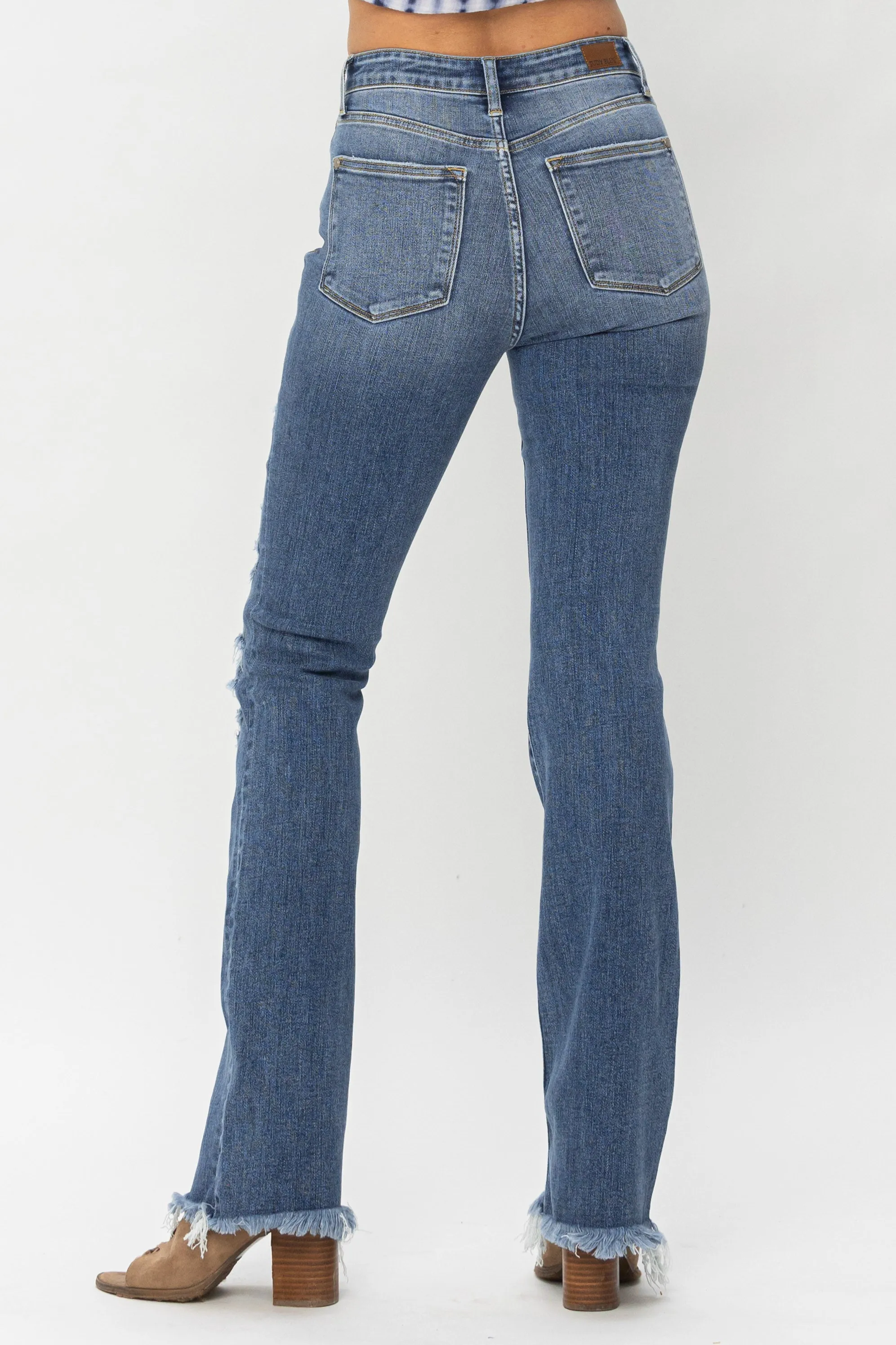 Judy Blue High Waist Patched Bootcut Jean