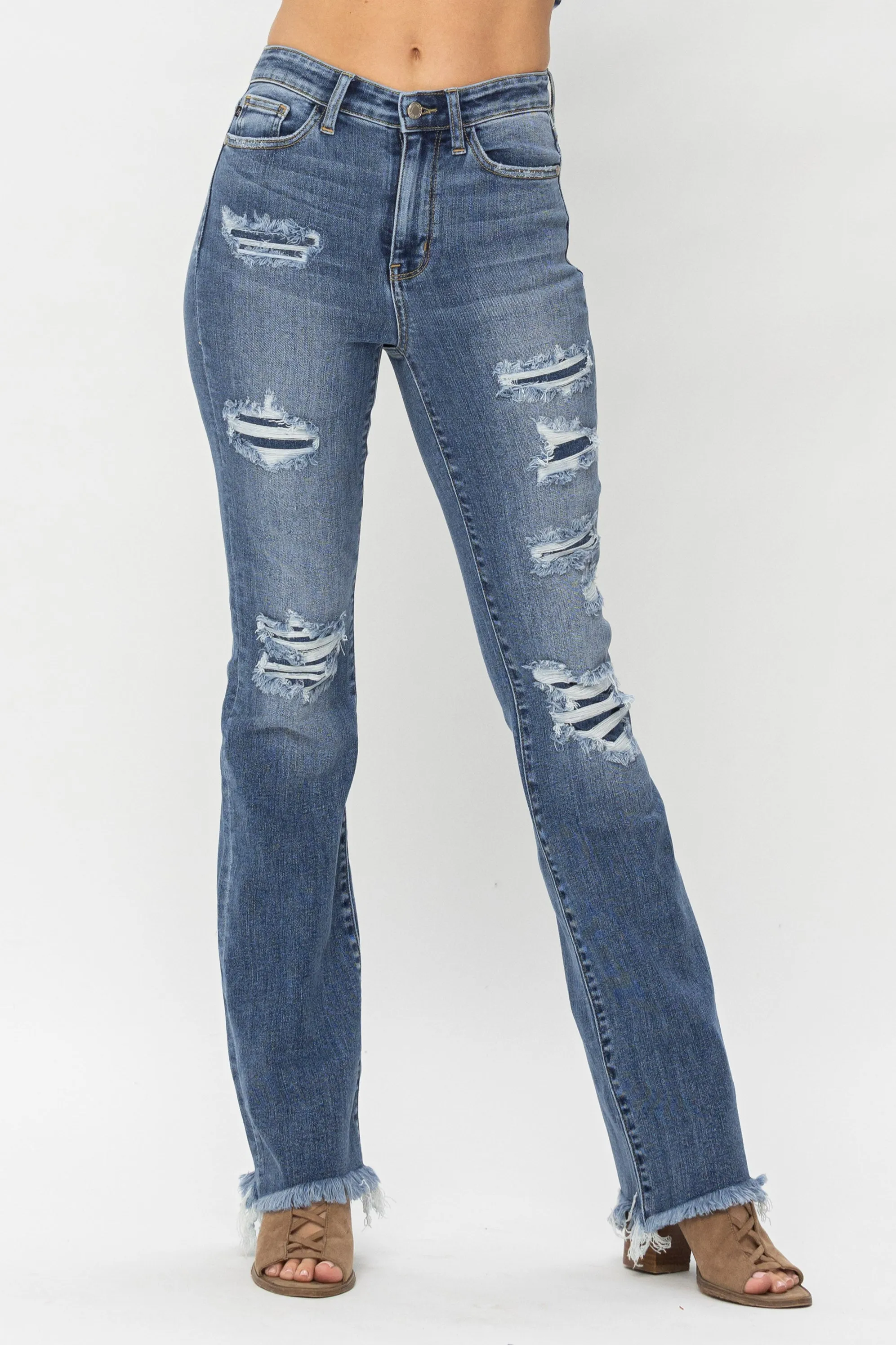 Judy Blue High Waist Patched Bootcut Jean