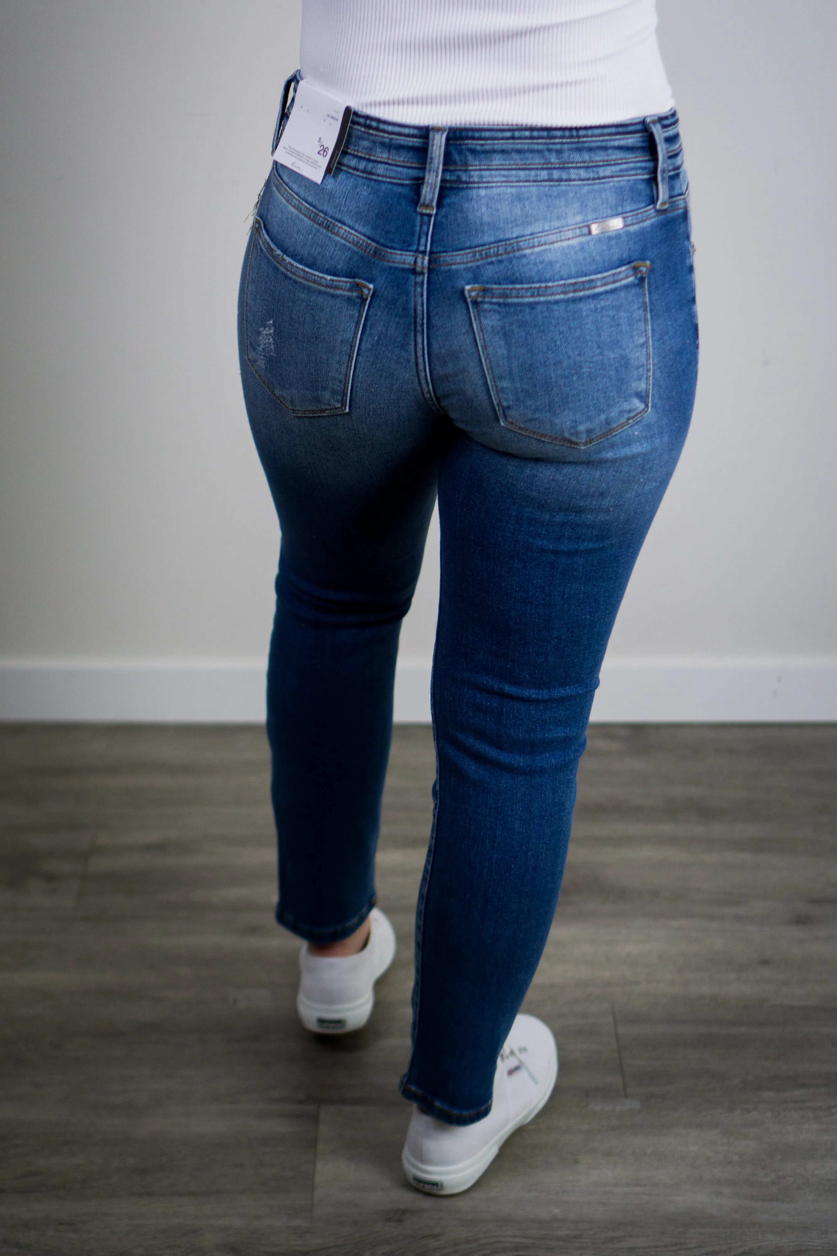 KanCan Mid Rise Skinny Straight Jean