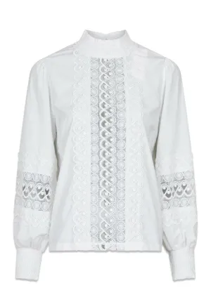 Katie Embroidery Blouse - Off White