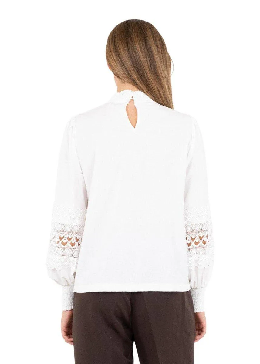 Katie Embroidery Blouse - Off White
