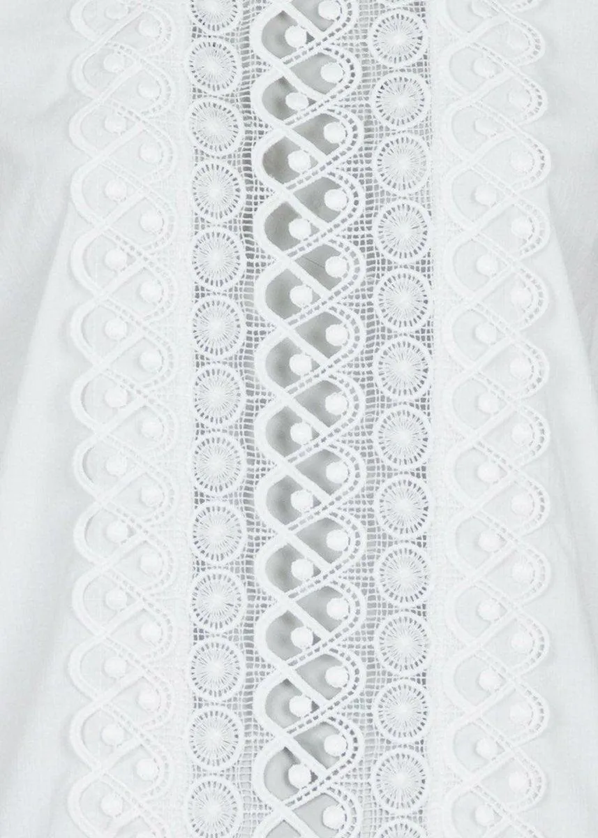 Katie Embroidery Blouse - Off White