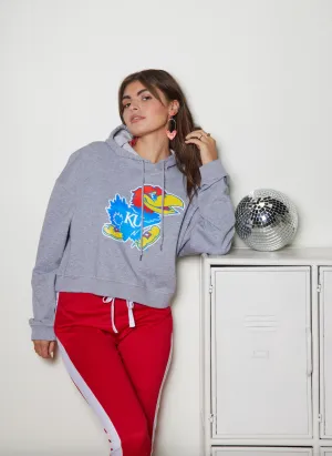 KU Crop Hoodie