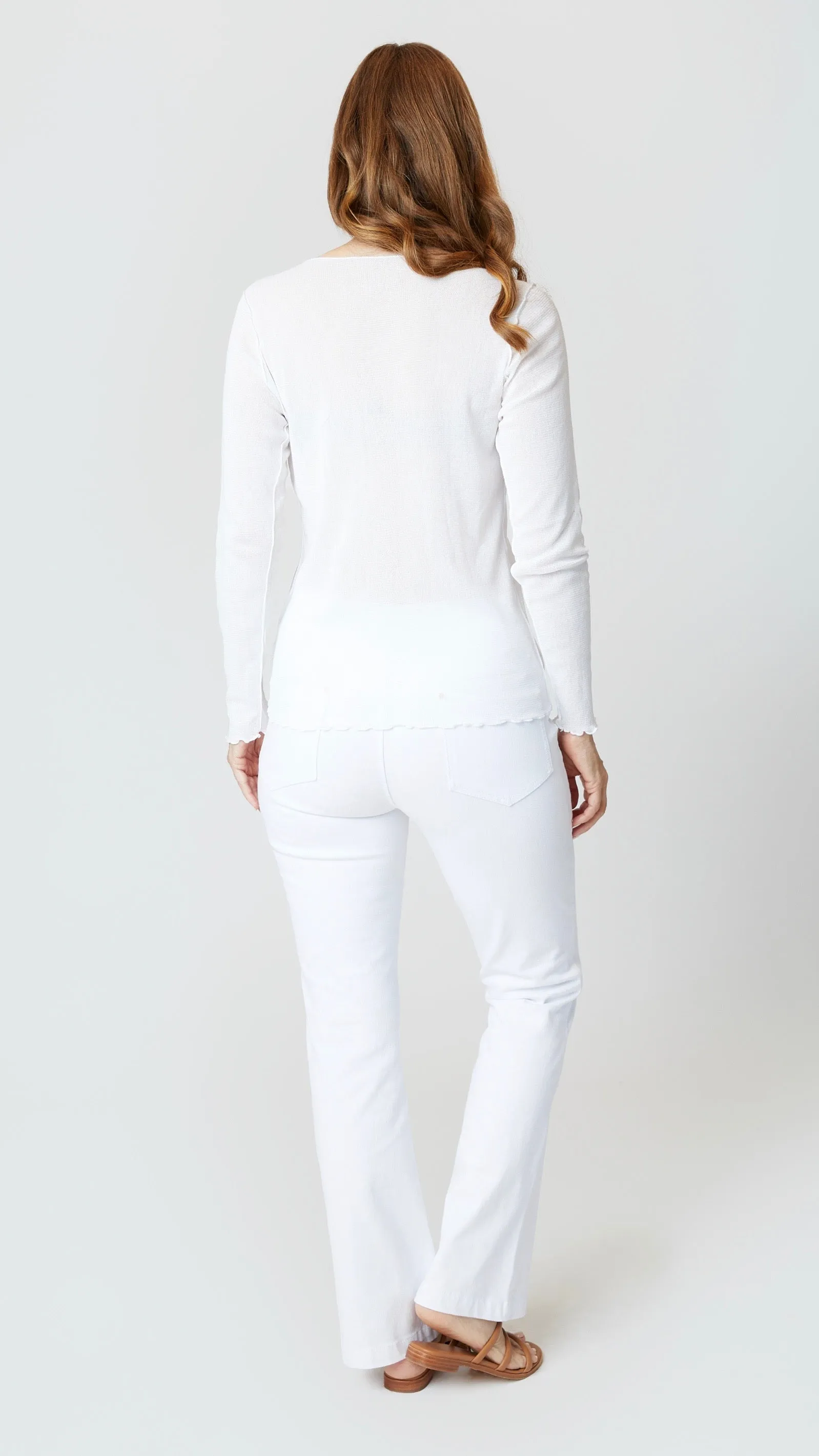 Long Sleeve Sheer Tulle Top