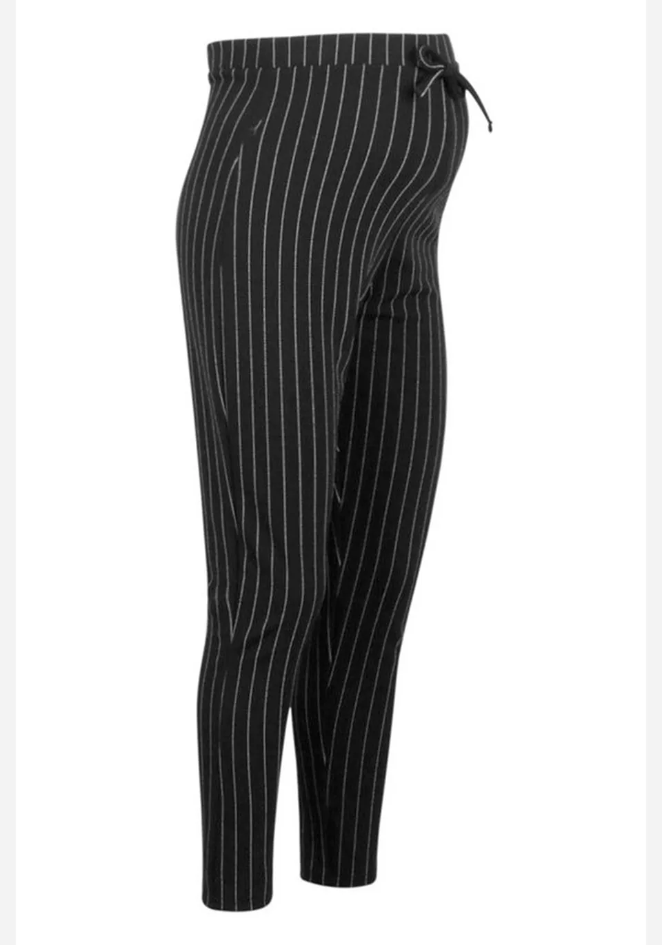 Maternity Pinstripe Drawstring Pants