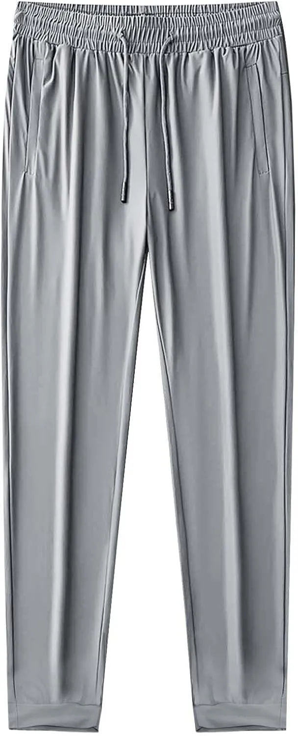 Mens Golf Pants Stretch Relaxed Fit Lightweight Hiking Pants Breathable Quick Dry Camping Fishing Athletic Joggers