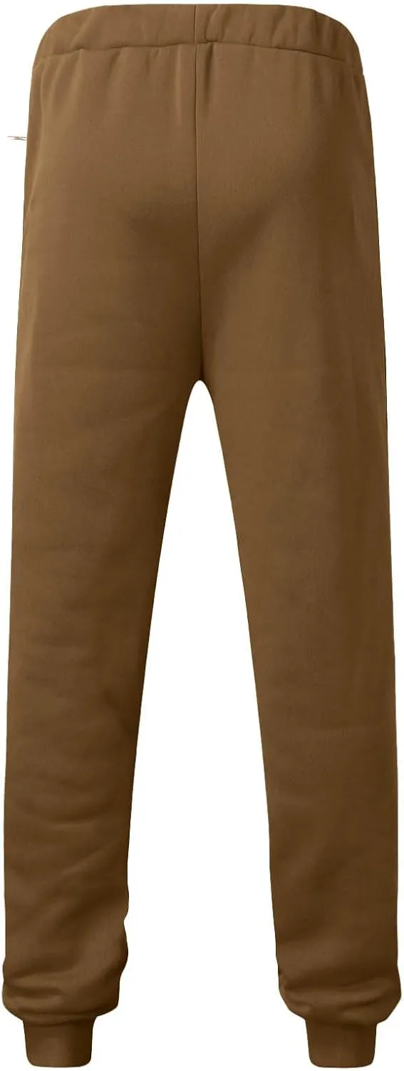 Mens Tall Joggers Fleece Athletic Workout Jogger Sweatpants Work Casual Workout Gym Slim Fit Trousers with Pockets