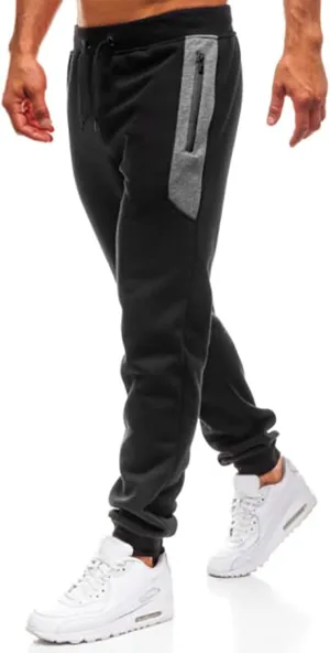 Mens Workout Cargo Sweatpants Fit Men's Classic-Fit Expandable-Waist Flat-Front Pant Mens Joggers with Pockets Cargo