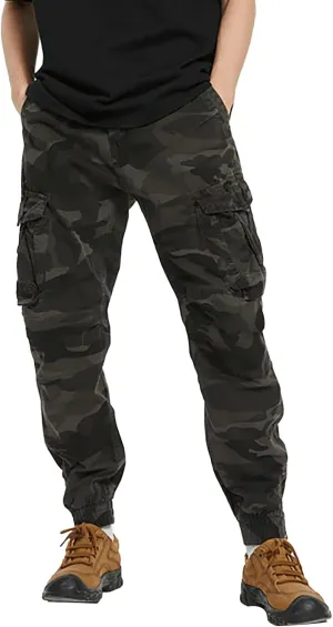 MIDOO Golf Pants Men Stretch Relaxed Fit Casual Pants Stretch Drawstring Waistband Tapered Leg Sweatpants with Pockets