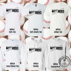 MSHS Baseball- Maize South Mavericks Baseball Crossed White Gear