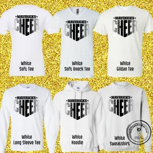 MSHS Cheer- Mavericks Cheer Faded White Gear
