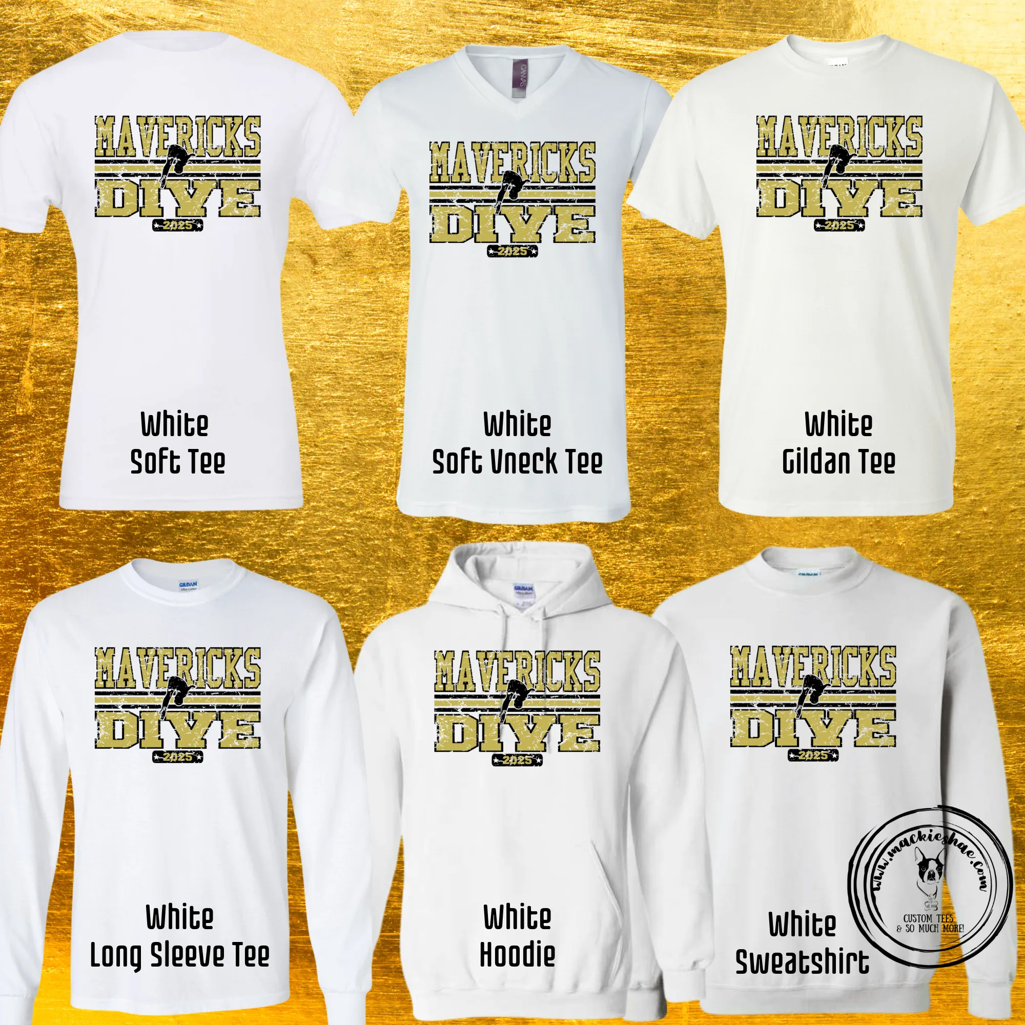 MSHS Swim- Mavericks Dive 2025 Distressed with Diver White Gear