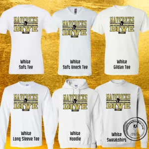 MSHS Swim- Mavericks Dive 2025 Distressed with Diver White Gear
