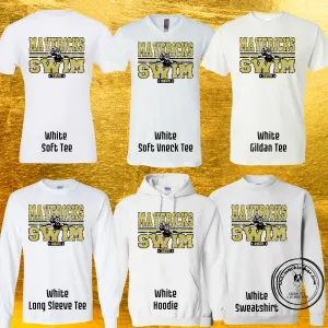 MSHS Swim- Mavericks Swim 2025 Distressed with Swimmer White Gear