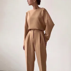 Nine-point suit pants women's commuter solid color suit