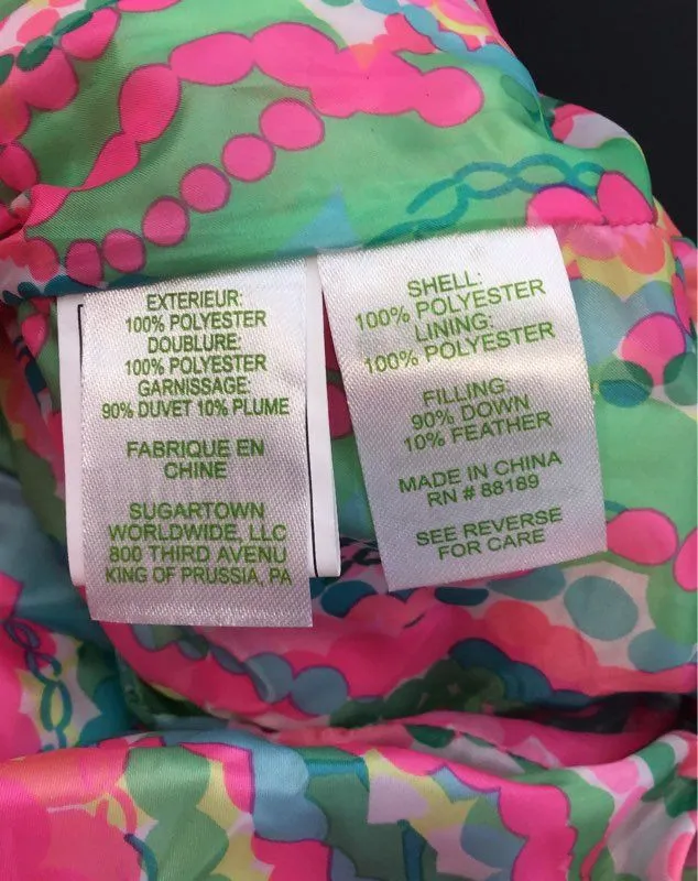 NWT Lilly Pulitzer Women's Cheeky Melon Isabelle Puffer Vest - Size 2XS