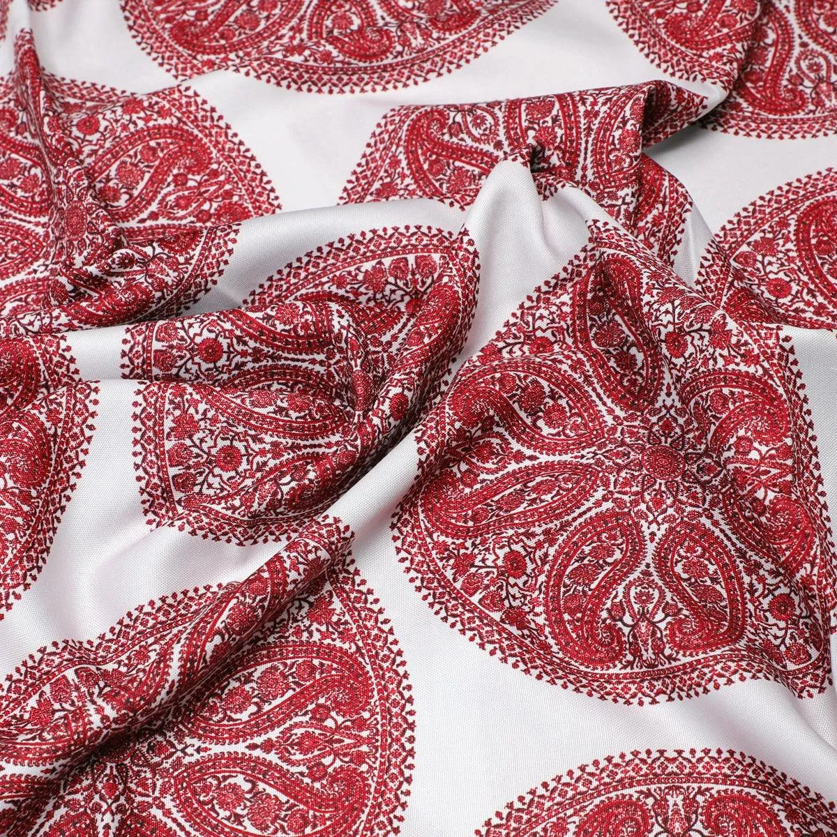 Oriental Paisley Patterns Digital Printed Fabric - Rayon