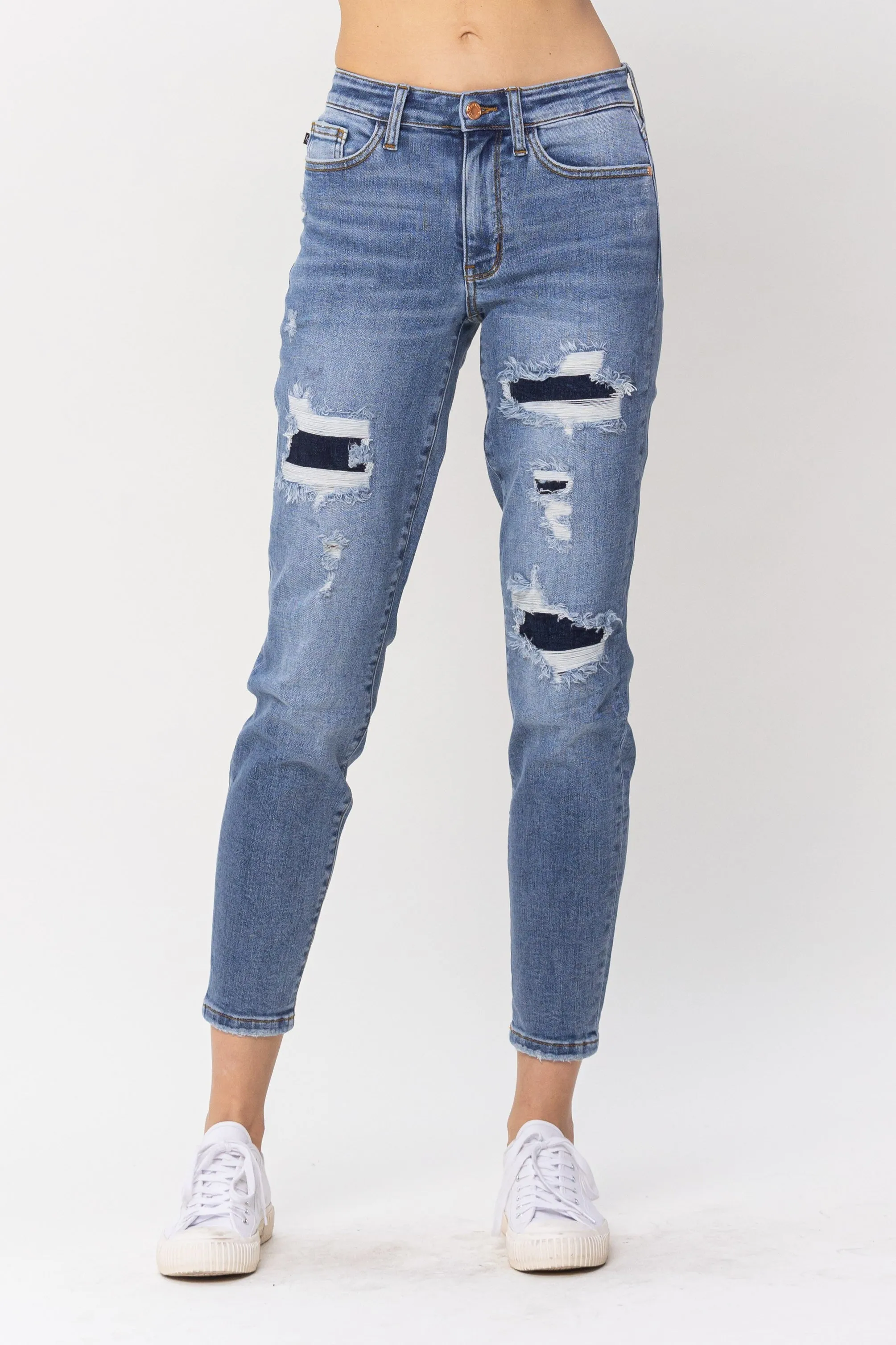 #P654 Eleonora Destroy Relaxed By Judy Blue Denim