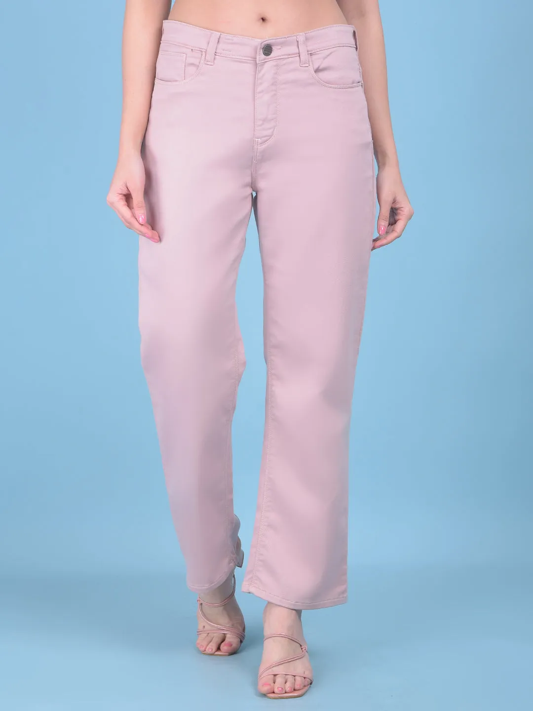 Peach Bootcut Jeans
